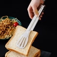 thumbnail image 4 of Visland Food Tong Non-stick Stainless Steel Long Handle Cooking Clamp Kitchen Tools, 4 of 7
