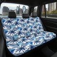 thumbnail image 4 of CHAQLIN Watercolor Blue Palm Tree & Geometric Pattern Stretch Auto Seat Cushions for Car Interior Automotive, Soft Back Seat Protectors Durable Car Rear Cushion Covers, 4 of 4