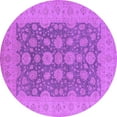 thumbnail image 1 of Ahgly Company Indoor Round Oriental Purple Traditional Area Rugs, 5' Round, 1 of 4