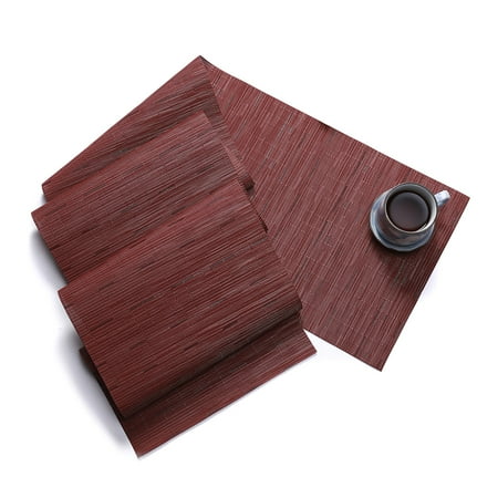 

HEVIRGO Table Runner Bamboo Texture Heat Insulation Wedding Party Dining Table Runner for Bar Flannel