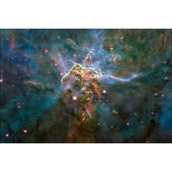 24"x36" Gallery Poster, Mystic Mountain inside Carina Nebula Hubble Space Telescope Image