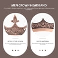 thumbnail image 3 of BRIGHTFUFU Diadema de corona para hombre, decoración de corona masculina, corona de rendimiento, decoración para el cabello, amuleto decorativo para el cabello, 3 of 8