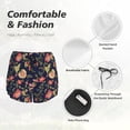 thumbnail image 6 of Lsque Flower Printed Women's Running Shorts with Liner Pockets,Elastic Quick Dry Workout Athletic Gym Yoga Shorts,Womens High Waist Shorts-Small, 6 of 9