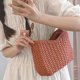 thumbnail image 4 of Bolsa de mano con cadena para mujer, Bolsa de mano informal tejido de color sólido de paja para mujer (naranja) Likrtyny Para Estrenar, 4 of 6