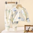 thumbnail image 2 of UAYOTSE Baby Toddler High Waist Cotton Sleep Set Animal Theme Printed Long Sleeve Top and Pant for Unisex Kids Size 6-12 Months, 2 of 4