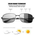 thumbnail image 3 of MYG Folding sense Photochromic Sunglasses Alloy frame Square Outdoor Color changing, 3 of 8
