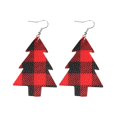 thumbnail image 2 of CEHVOM Christmas Fashion Trend Personality Leather Pattern Drop Earrings Jewelry Gift, 2 of 5