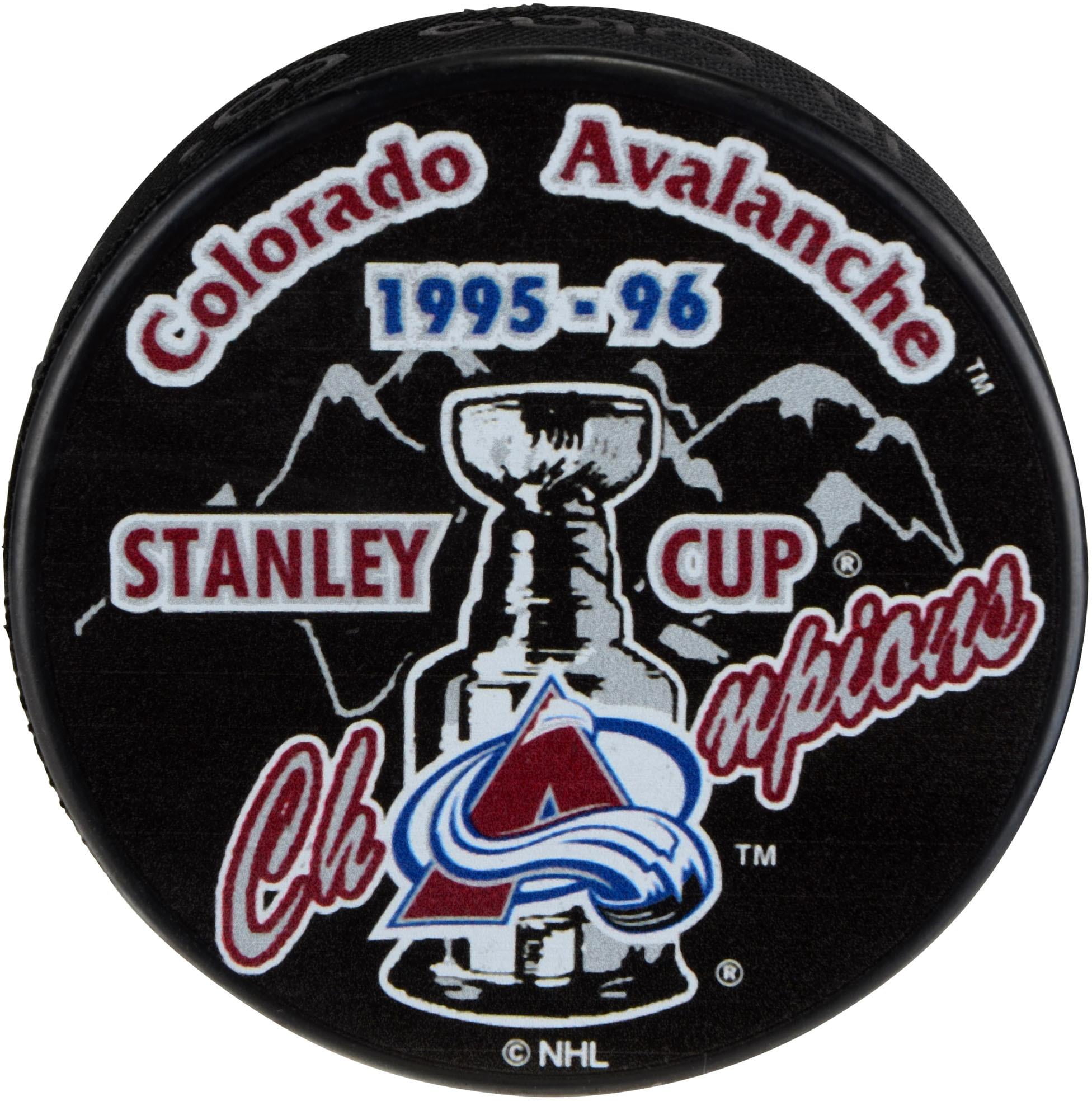Colorado Avalanche Unsigned 1996 Stanley Cup Champions Logo Hockey Puck