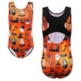 thumbnail image 1 of Maillot de gimnasia TFJH E para niñas, sin mangas, tallas 10-12, naranja, 1 of 4