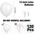 thumbnail image 2 of White Balloon Arch Balloon Garland Kit Birthday Balloons 120pcs, 2 of 7