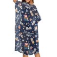 thumbnail image 4 of HELLHERO Breathable Bathing Suit Cover Up for Beach High Quality Fabrics Short Sleeve Long Kimono Swimsuit Cover Up Just One More Chapte, 4 of 6