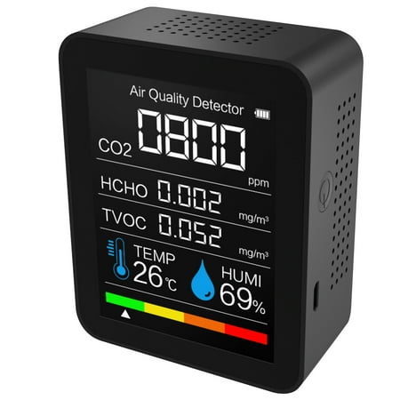 

Carbon Dioxide TemperatureHumidity Air Quality Monitor Digital CO2 Meter Formaldehyde Air Analyzer for CO2HCHOTVOC Accurate Tester Kit for Home Office Real Time Data