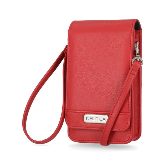 Nautica Catalina Vegan Leather RFID Womens Crossbody Cell Phone Purse Holder Wallet
