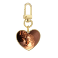 thumbnail image 1 of Llavero de metal en forma de corazón dorado Simpol Unbranded 3,2x3cm, 1 of 3
