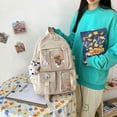 thumbnail image 3 of Backpack With Cute Pin Accessories P Pendant I Backpack Cute Aesthetic Backpack, 3 of 5
