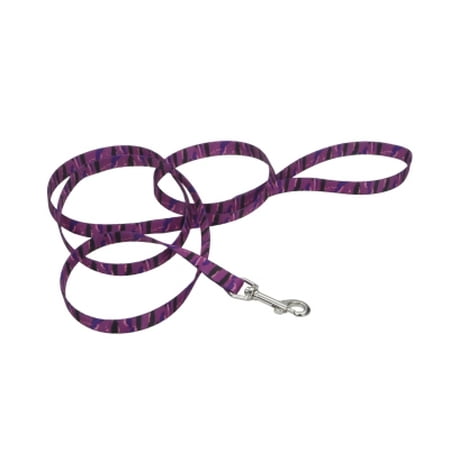 3/4 Nylon Web Lead - COASTAL PET PRODUCTS, INC. 464 04 PAP 5/8 NYLON WEB LEAD PURPLE ANIMAL PRINT
