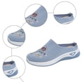 thumbnail image 6 of Dakaela Mules for Women 2026 Summer Woven Slip on Walking Sneakers Flower Embroidery Orthopedic Closed Toe Slides with Arch Support Blue 8.5, 6 of 7