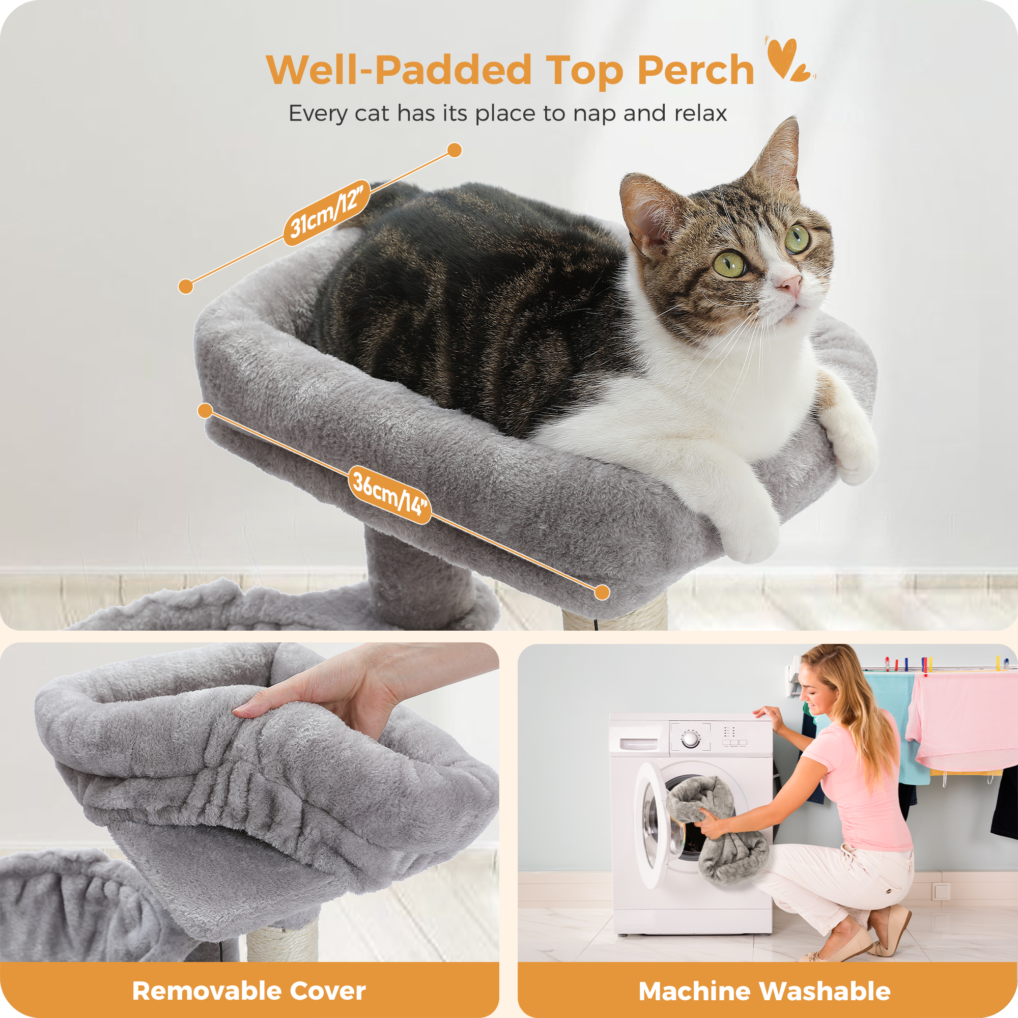 Pawz Road 29" Small Cat Tree with Convertible Design photo 2