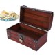 thumbnail image 2 of Caja de almacenamiento de madera vintage, caja de colección artesanal de joyería exquisita hecha a mano retro (S con bloqueo de contraseña), 2 of 4