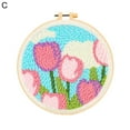 thumbnail image 2 of Punch Needle Embroidery Kit Punch Stitch Kit Healing Weave Punch Stitching Kit for Adults Kids Diy Punch Needle Embroidery Set with Tools Yarns Hoop, 2 of 8