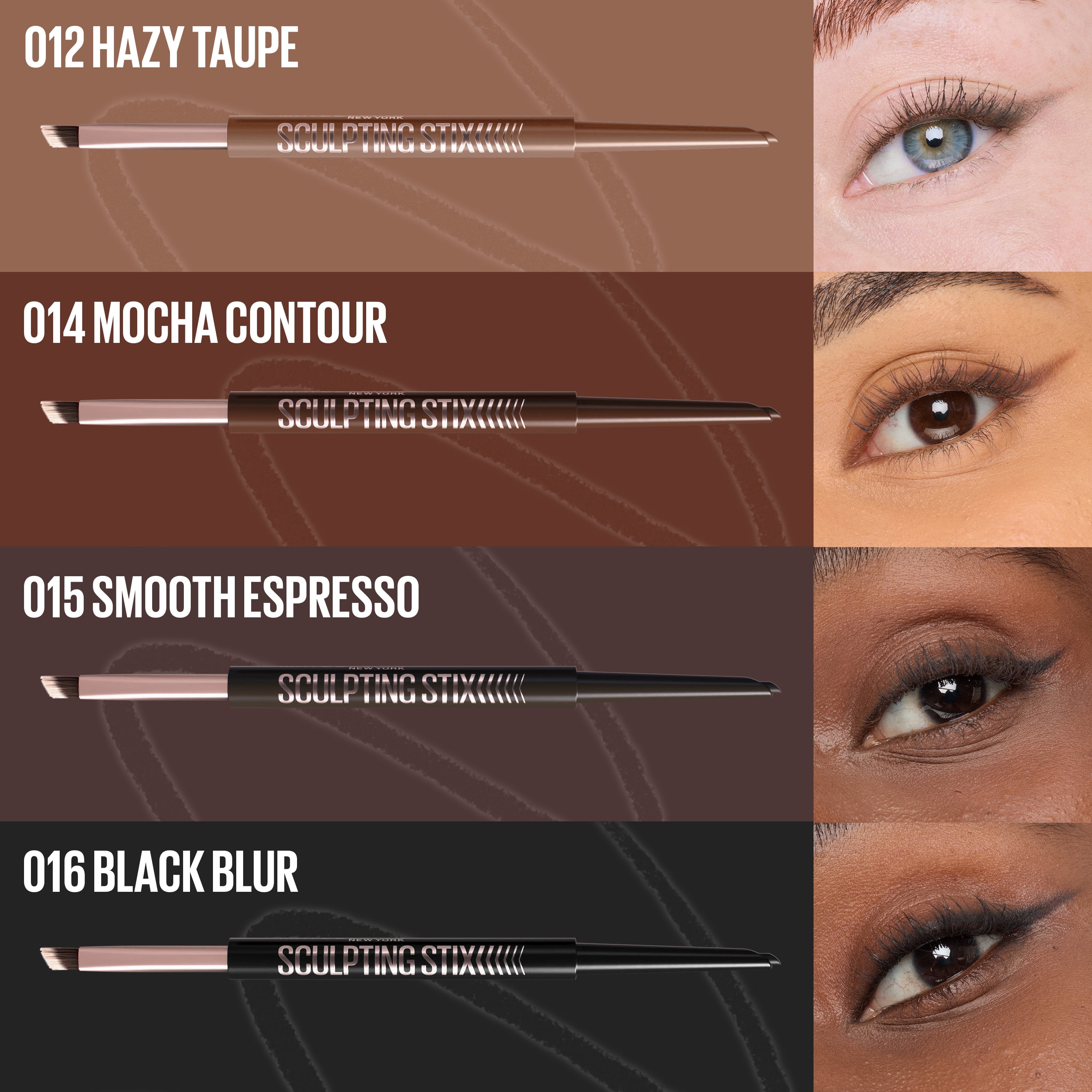 Maybelline Sculpting Stix 2-in-1 Eyeliner, Hazy Taupe, 0.002 oz