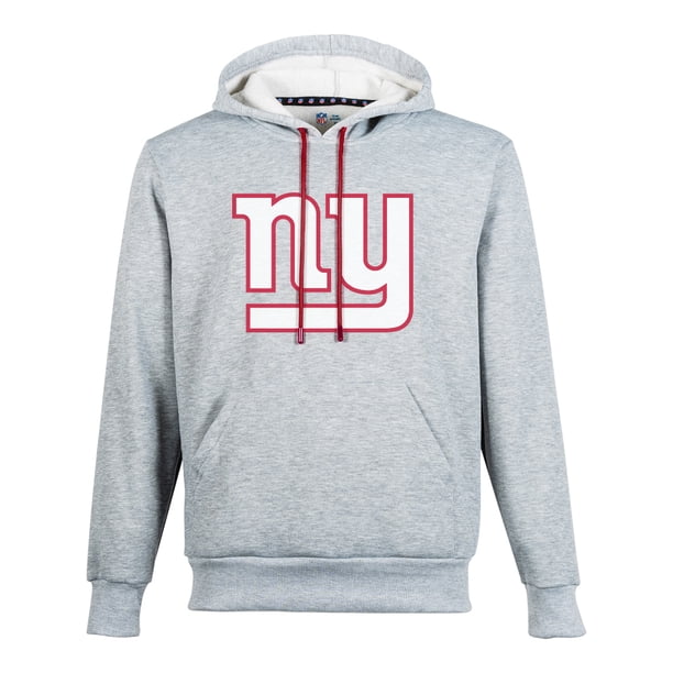 NFL Sudadera Hoodie New York Giants Gris para Hombre, Talla Mediana