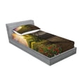 thumbnail image 2 of Ambesonne Forest Fitted Sheet & Pillow Sham Set, Life and Death Theme, Twinxl, Multicolor, 2 of 2