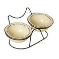 thumbnail image 5 of Bothyi Ceramic Pet Bowl Cat Dish Feeder AntiSlip Protect Pets Neck Raised Cat Bowl Cat Food and Water Bowl Set for Indoor Cats Puppy beige, 5 of 8