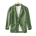 thumbnail image 4 of sususu Khaki Blazer Men,Mens Suits 3 Piece,Slim Fit Solid Color Casual Long Sleeve Notch Lapel Suit Jacket Lightweight Breathable Business formal Outwear, 4 of 7