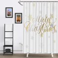 thumbnail image 2 of Christmas White Decorative Shower Curtain, Modern Merry Christmas Snowflake Silver GrayDecor Shower Curtain for Shower Stall Bathroom Resistant Waterpro of Standard Size 72x72 Inch, 2 of 5