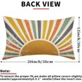 thumbnail image 5 of Sun Sunrise Lumbar Pillow Covers 12X20 Inch Set of 2 Mustard Yellow Sunshine Sunset Boho Decorative Pillow Cases Colorful Rainbow Bohemian Cushion Case Retro Home Decor For Sofa Couch Porch Outdoor, 5 of 6