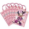 Large Plastic Minnie Mouse Goodie Bags, 6ct