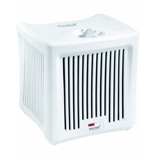 Hamilton Beach TrueAir - Ambientador eliminador de olores con 3 filtros de carbono + cartucho de aroma de montaña verde para tabaco, mascotas, baño y basura, blanco ( Hamilton Beach NA