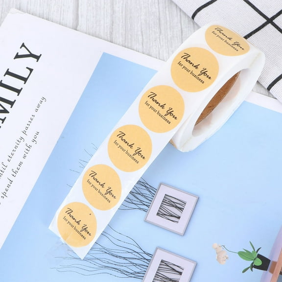 Raindrops  Kraft Paper Label Labels Adhesive Custom Stickers Decoration Circle Round