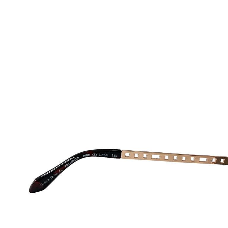 Quay Australia High Key Link Polarized Sunglasses XL Aviators Rose