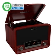 Electrohome Kingston 7-in-1 Vintage Vinyl Record Player Stereo System with 3-Speed Turntable, Bluetooth, AM/FM Radio, CD, Aux In, RCA/Headphone Out with 1 Year Extended Warranty (RR75C)