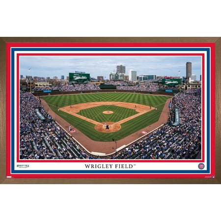 MLB Chicago Cubs – Wrigley Field 22 Wall Poster 22.375 x 34 Framed