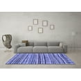 thumbnail image 3 of Ahgly Company Machine Washable Indoor Rectangle Abstract Blue Modern Area Rugs, 7' x 9', 3 of 4
