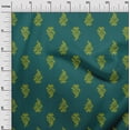 thumbnail image 2 of oneOone Cotton Silk Fabric Leaves & Floral Block Printed Craft Fabric BTY 42 Inch Wide, 2 of 4