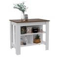 thumbnail image 4 of Atlin Designs Engineered Wood White/Walnut Kitchen Island Rectangular Easy to Assemble, 4 of 13