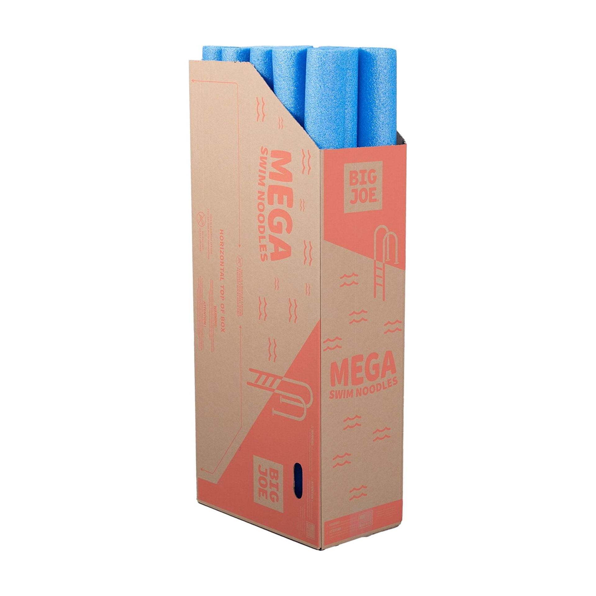 (20 pack) Big Joe Mega Swim Noodle Pool Noodle (Single Unit), Blue, 48 inches long, 4 inches wide