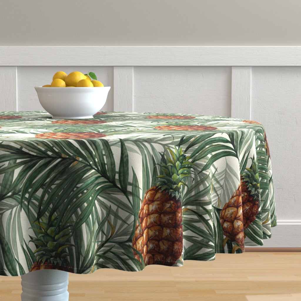 Palm Paradise Design Imports Pineapple and Palms Table Linens 52-Inch by 52-Inch Square Tablecloth Palm Paradise Design Imports Pineapple and Palms Table Linens 52-Inch by 52-Inch Square Tablecloth