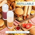 thumbnail image 5 of 1 Pc 16 oz Inverted Condiment Squeeze Bottles Refillable Tip Large Valve Dispenser Condiment Squeeze Bottle Easy-to-Fill Clear Self Sealing Bottles for Sauces, Dressings, Ketchup, 2.17x8.66", White, 5 of 5