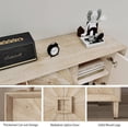 thumbnail image 5 of Large Buffet Sideboard Cabinet with Storage,60" Modern Cedenzas with 4 Sunburst Doors Buffet Table Wine Bar Coffee Bar Storage Cabinet for Living Room Hallway, Antique Natural, 5 of 8