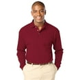 thumbnail image 1 of BlueGeneration Mens Long Sleeve Superblend Pique No Pocket - Burgundy 2 Extra Large Solid, 1 of 1