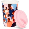 thumbnail image 2 of Abbott Collection 27-DIVERSITY-TOGO Colourful Travel Mug. 2 Pieces, 5.5"H, Blue/Pink, 2 of 3