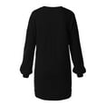 thumbnail image 4 of MixMatchy Women's Oversized V-Neck Tunic Sweatshirt with Side Pockets, 4 of 5