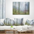 thumbnail image 3 of Designart Autumn Tree Trunks Panorama - Oversized Forest Throw Pillow - 18x18, 3 of 4