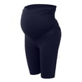 thumbnail image 5 of Riforla Workout Leggings for Women Everyday Use High Waisted Maternity Pants Solid Color Spring Summer Casual Outfits Capri Length Womens Pants Navy S, 5 of 6