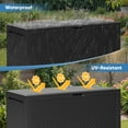 thumbnail image 4 of Enyopro 90 Gallon Deck Box, Organization and Storage Box for Patio Furniture Outdoor Cushions, Throw Pillows, Garden Tools and Pool Toys, Black, 4 of 9